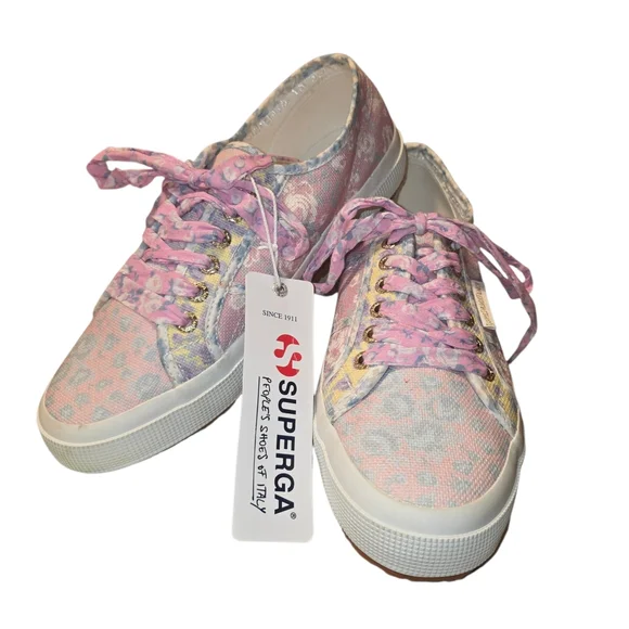 Superga LoveShackFancy Women's Pastel Sneakers Size 8.5 / 39.5 - Picture 2 of 11